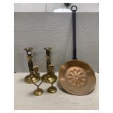 Candlesticks w/Decorative Pan