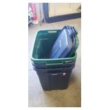 (3) Plastic Storage Containers w/ Lids