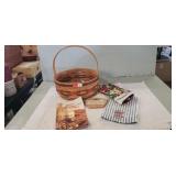 (1) Longaberger Basket w/ Extras