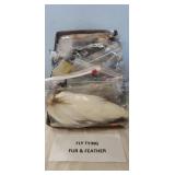 Tray Of Assorted Fly Tying Fur & Feather