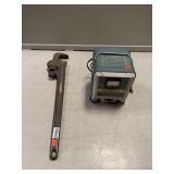 Pipe Wrench & Battery Charger