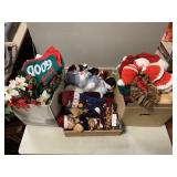 Assorted Christmas Decor & Stuffed Decor