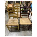 (3) Wicker Bottom Chairs