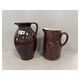 Pair of Pottery Pitchers