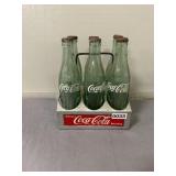 Vtg Coca Cola Bottle Carrier w/Bottles