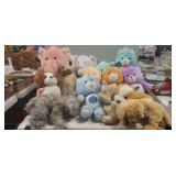 (25) Assorted Stuffed Animals & (1) Plastic