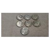 (7) 1969 Kennedy Half Dollar Coins