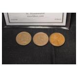 (3) 1909 Cent Coins