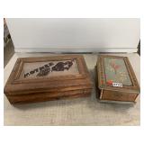 (2) Wooden Boxes w/ Art