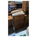 Wooden kitchen cabinet with round table