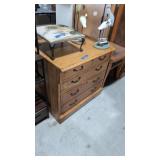 Two-Drawer modern oak file cabinet