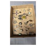 Lot of pendants earrings etc. Most are Sterling