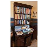 Bookcase with books. Most are religion related