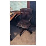 Vintage wooden desk chair