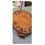 Kp&l Company Gas Line Station Cast Iron Sign 9.5