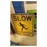 Wooden Slow Children At Play Sign