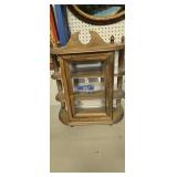 Small mirror back Curio cabinet hanging