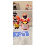 Aunt Jemima Salt And Pepper Shakers 3 In Tall