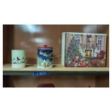 Two Shelf Lots Of Christmas Items Fitz And