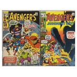 The Avengers #88 & #90 Marvel Comic Books