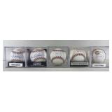 5pc Signed Baseballs w/ Cole Hamels & COAs