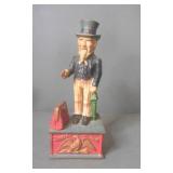 Cast Iron Uncle Sam Mechanical Bank