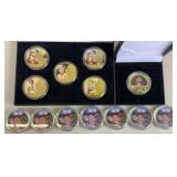 13pc Female Celebrity Gold Plated Coins+ w/ Swift