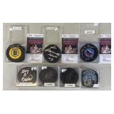 7pc Signed Hockey Pucks Some w/ JSA COAs