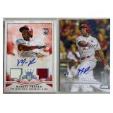 2pc 2015 Maikel Franco Autographed Baseball Cards