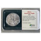 2002 UC Toned American Eagle Silver Dollar