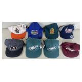 8pc Mixed Sports Hats w/ Signed & NWT