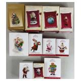 11pc Santa Claus Hallmark Keepsake Ornaments