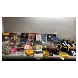 Lrg Lot Sports Books & Collectibles w/Steelers