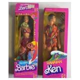 2pc 1982-83 Hawaiian Barbie & Ken Dolls 7470, 7495