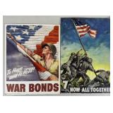 2pc 1944-45 U.S. Treasury War Bonds Store Displays