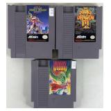 3pc Nintendo NES Double Dragon II & III+ Games