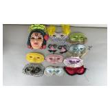 12pc Vtg Halloween / Masquerade Masks+