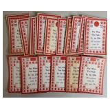 21pc Vtg Pay What You Push Punch Cards