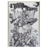 Geoff Johns Signed Teen Titans #1 Sketch Cover