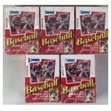 5pc Sealed 1990 Donruss Baseball Pack Boxes