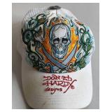 2000s Don Ed Hardy Embroidered Skull Hat