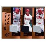 2007 SPX PHI Phillies Winning Trios Baseball Card