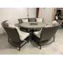 Sunbrella Woven Bench Dining Set