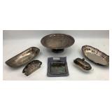 6 Pc Assorted Silverplate