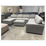 4 Pc Fabric Sectional Sofa w/ Storage Ottoman