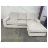 2 Pc Fabric Sofa W/Reversible Chaise