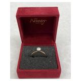 14K Gold Solitaire Diamond Engagement Ring