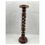 Contemporary Mahogany Twist Display Pedestal 37"