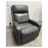 Leather Power Reclining Glider W/Power Headrest