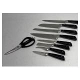 Skandia 9-Pc Knife & Kitchen Shears Set, New